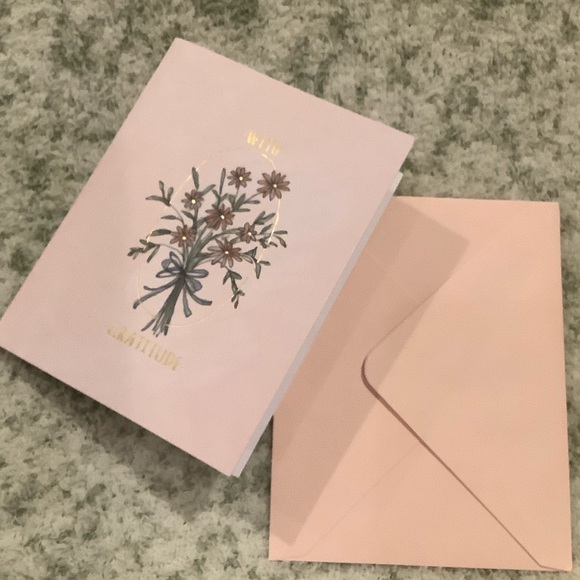 Floral Bouquet With Gratitude Note Cards Boxed Set of 10 NWT 5” x 6.25” - Picture 10 of 16